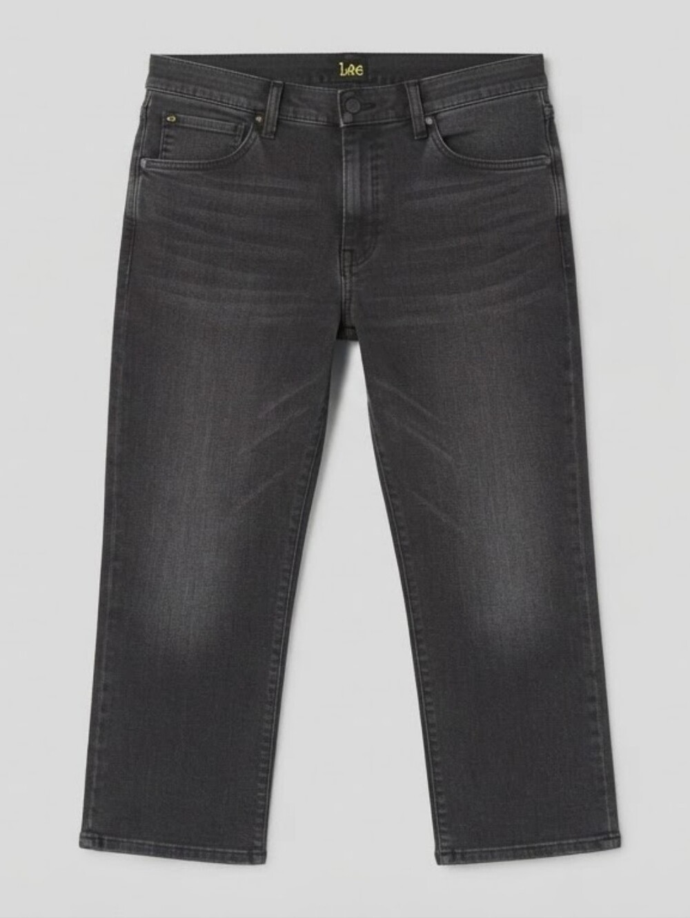 Lee Regular Fit Straight Leg Jeans Men's 42x30 Faded Black Denim 5-Pocket